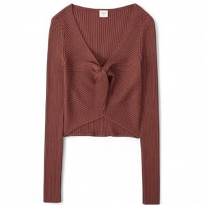 NEW Abercrombie Cropped Sweater Brown Women’s Size Medium